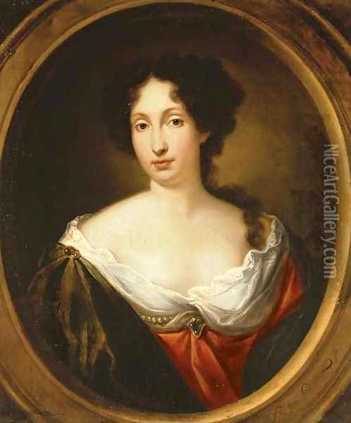 Portrait of a lady, traditionally identified as Louise de Kerouaille, Duchess of Portsmouth Oil Painting - Simon Dubois