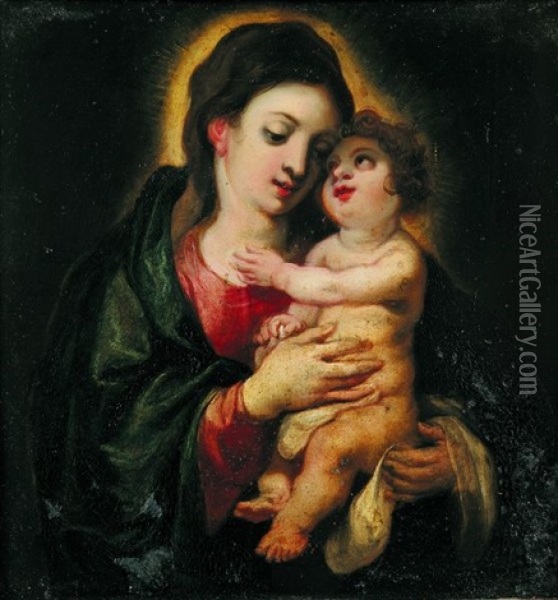 La Vierge A L'enfant Oil Painting - Hendrik van Balen the Elder
