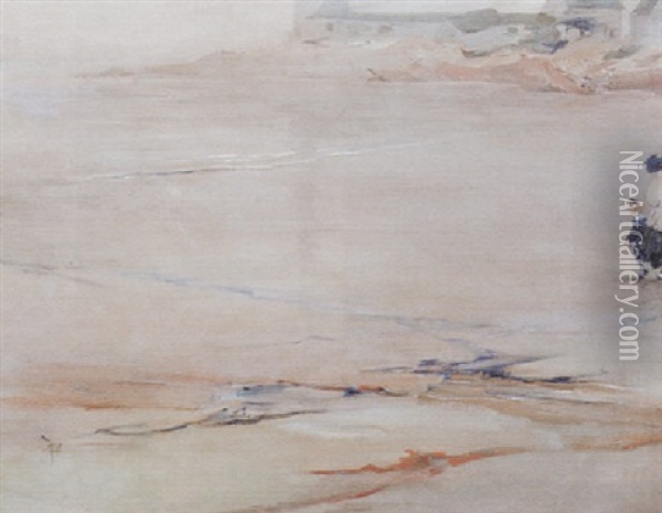 Morning Quiet (figures On A Beach) Oil Painting - Elizabeth Wentworth Roberts