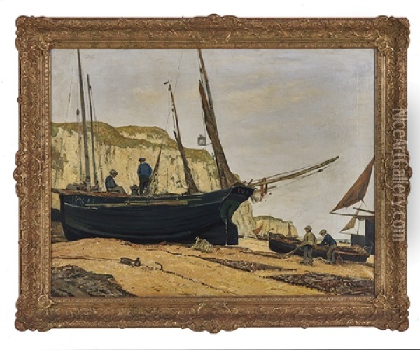 Fisherman's Beach Oil Painting - George Graham