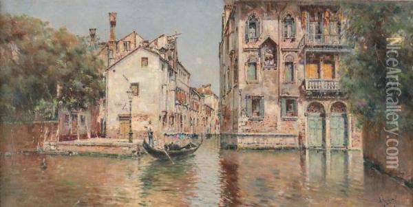Vue De Venise Oil Painting - Antonio Maria de Reyna