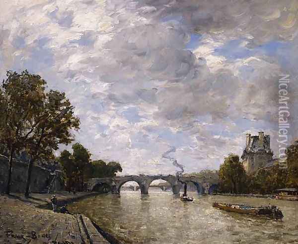 Along the Seine, Paris Oil Painting - Frank Myers Boggs