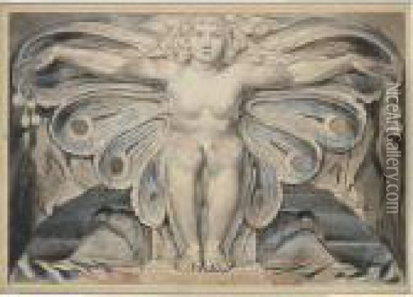 The Grave Personified Oil Painting - William Blake