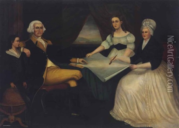 The Washington Family Oil Painting - Edward Savage