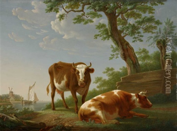 Pastorale Oil Painting - Pieter Gerardus Van Os