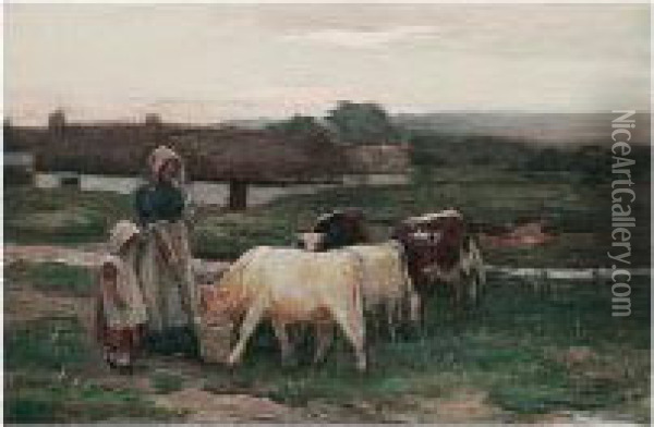 Evening Meal Oil Painting - Thomas Hunt