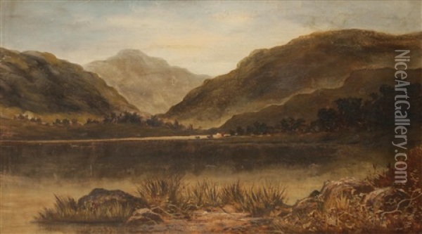 En Bordure Du Loch Oil Painting - Horatio McCulloch