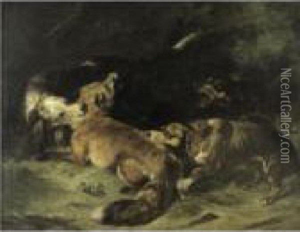 The End Of The Fox Hunt Oil Painting - Benno Adam