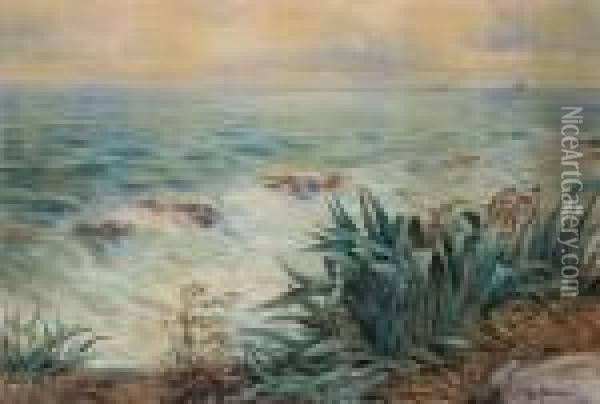 Alla Spiaggia Oil Painting - Giuseppe Pennasilico