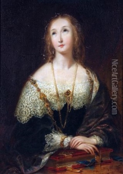 Mary Magdalene Oil Painting - Edmond Thomas Parris