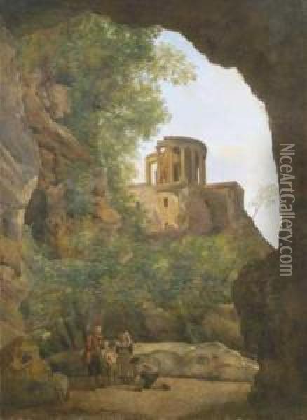 Tempio Di Vesta A Tivoli Oil Painting - Silvestr Feodosjevic Scedrin
