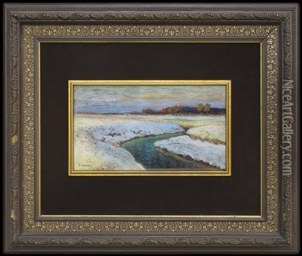 Winter Landscape Oil Painting - Teodor Ziomek
