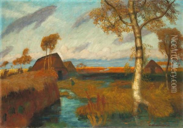 Herbst Im Moor Oil Painting - Otto Modersohn