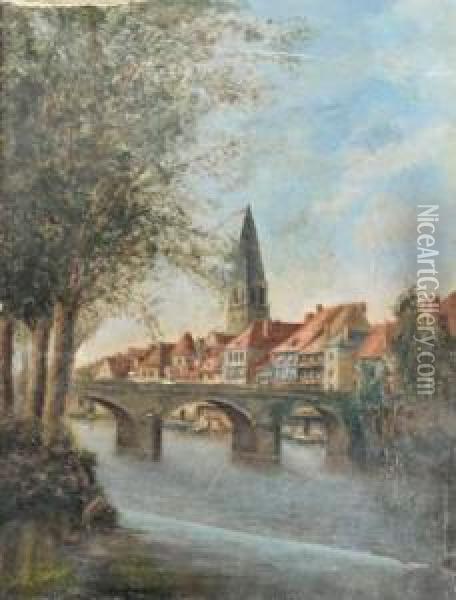 Strasbourg Oil Painting - Pierre Justin Ouvrie
