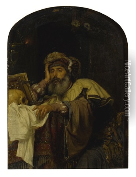 The Philosopher Oil Painting - Giovanni Battista Quadrone