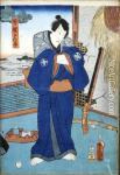Le Grand Samourai Oil Painting - Kunisada
