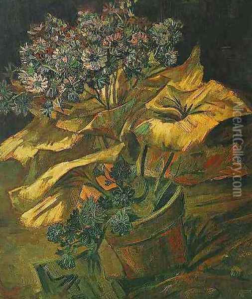 Cineraria In A Flowerpot Oil Painting - Vincent Van Gogh