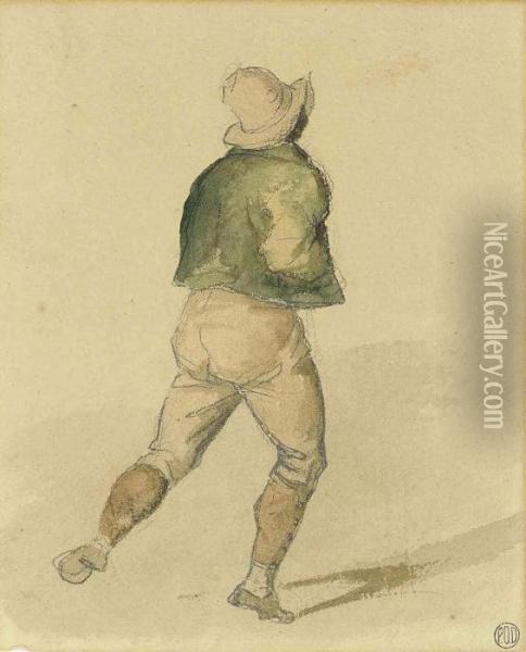 A Running Boy Seen From The Back Oil Painting - Theodore Gericault