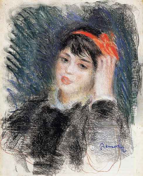 Head Of A Young Woman 8 Oil Painting - Pierre Auguste Renoir