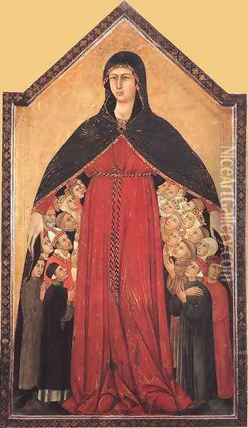 Madonna of Mercy 1308-10 Oil Painting - Louis de Silvestre