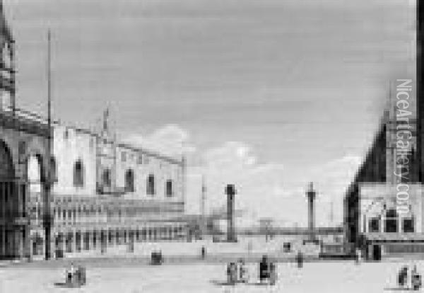 The Doge's Palace And San Giorgio Maggiore, Venice Oil Painting - Carlo Grubacs