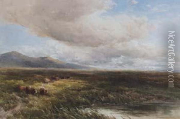 Rural Landscape With Cattle Oil Painting - Edmund Morison Wimperis
