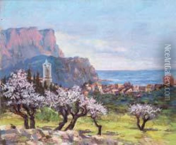 Village Mediterraneen Oil Painting - Henry Joseph Sauvaire