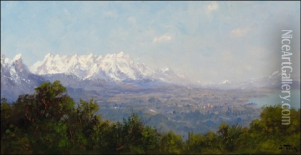 Teton Range Oil Painting - John Fery