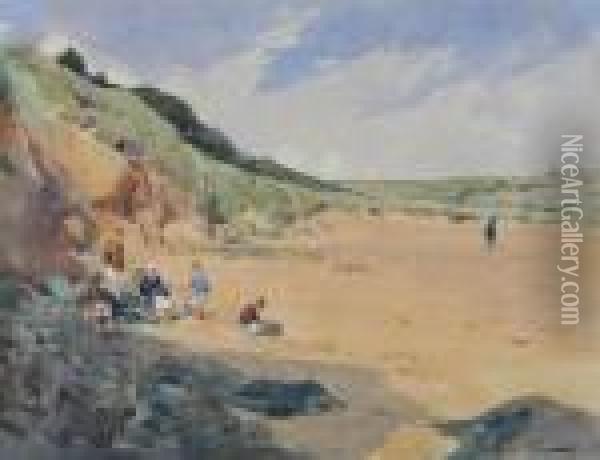A Picnic On The Beach Oil Painting - Paul Emile Lecomte