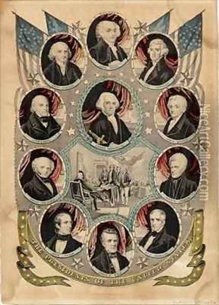 The Presidents of the United States Oil Painting - Nathaniel Currier