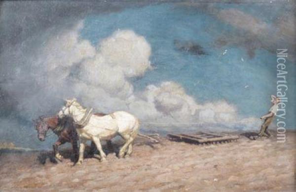 Wind And Storm Oil Painting - George G. Bullock