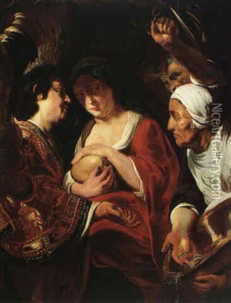 Sainte Madeleine Resistant Aux Tentations Oil Painting - Jacob Jordaens