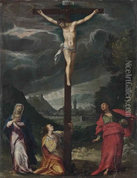 The Crucifixion Oil Painting - Gillis Congnet the Elder