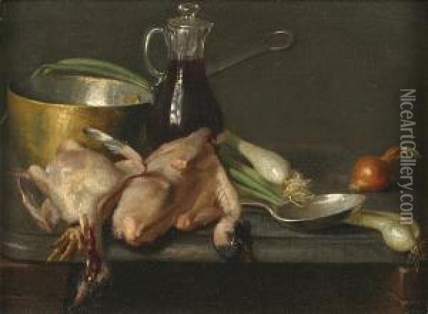 Table De Cuisine Oil Painting - Jean-Baptiste-Simeon Chardin