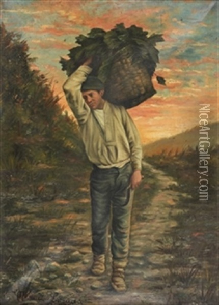 Campesino Oil Painting - Manuel Losada Perez de Nenin