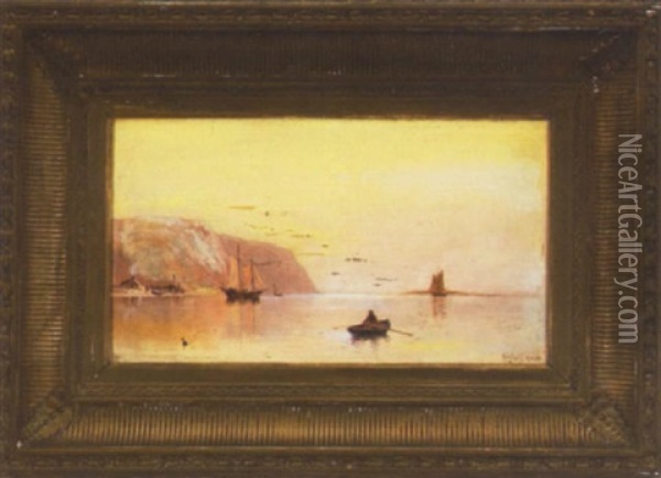 Tranquil Coastal Scene Oil Painting - Charles Henry Gifford