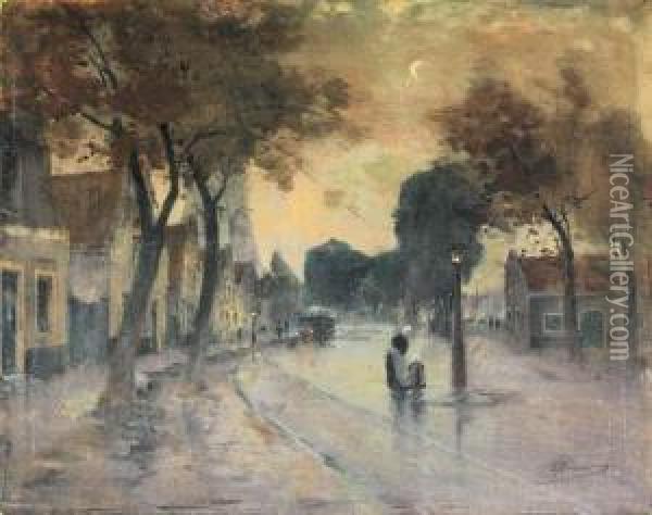 Scene De Village En Flandre Oil Painting - Paul Hermanus