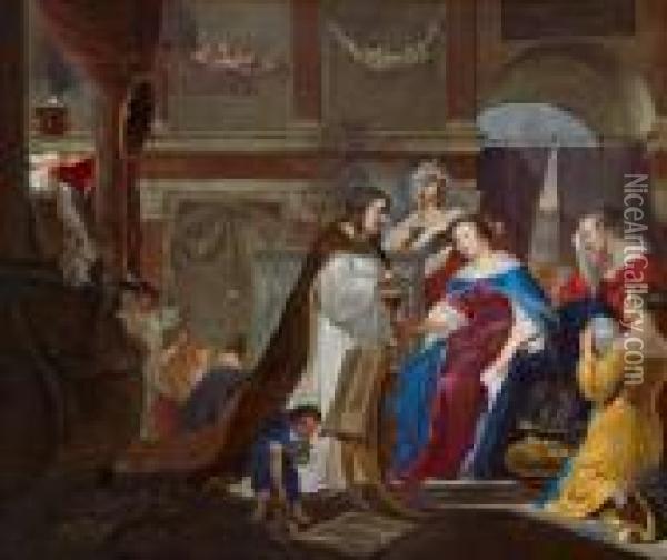 La Cerimonia Funebre Della Regina Artemisia Per Il Re Mausolo Oil Painting - Arnold Houbraken