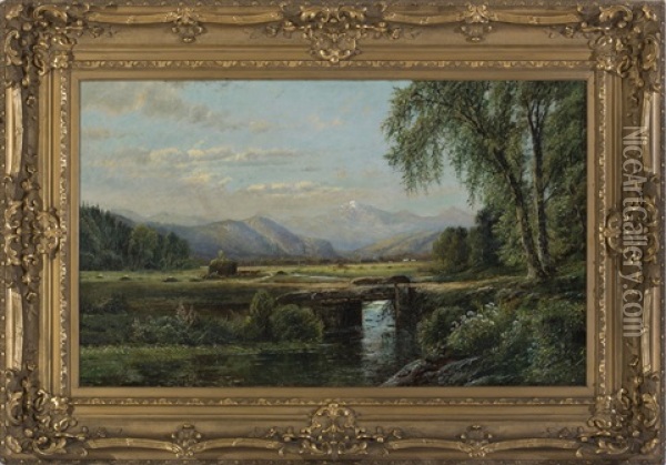Mount Washington And The Saco River From The Intervale Oil Painting - Edmund Darch Lewis