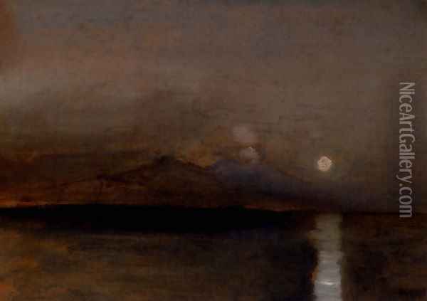 Sunset on the Sea Oil Painting - Jean-Baptiste-Adolphe Gibert
