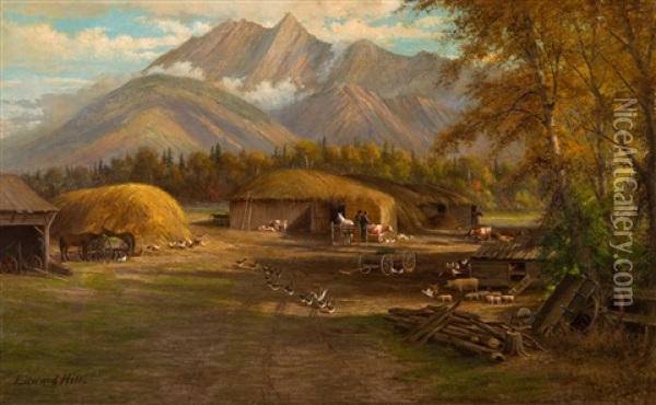 Adamson's Ranch, Utah Oil Painting - Edward Hill