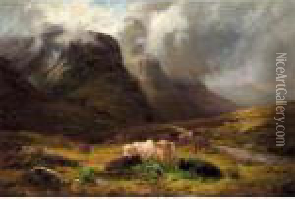 In Glencoe Oil Painting - Louis Bosworth Hurt