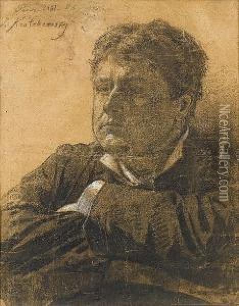 Portrait Of A Gentleman Oil Painting - Josif Evstaf'Evic Krackovskij