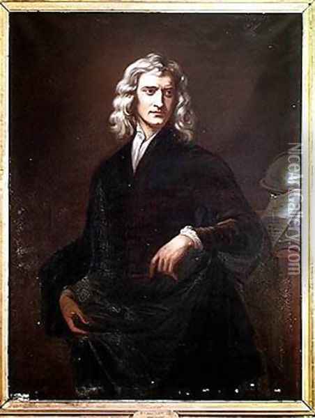 Sir Isaac Newton 1642-1723 Oil Painting - Sir Godfrey Kneller