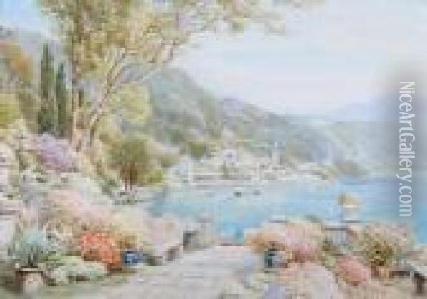 Brienno, Lake Como Oil Painting - Ebenezer Wake Cook