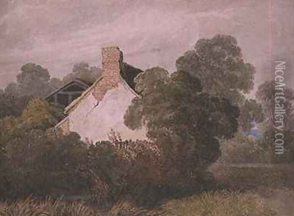 A Cottage Oil Painting - William Havell