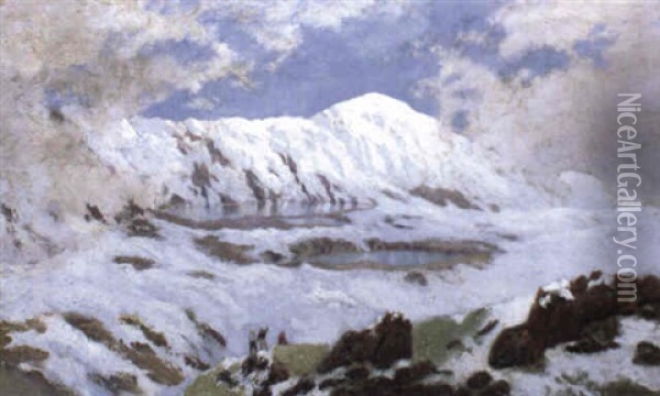 Mt. Kosciusko From The South-east, New South Wales Oil Painting - William Charles Piguenit