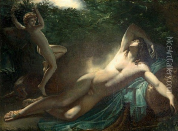 Le Sommeil D'endymion Oil Painting - Anne-Louis Girodet de Roucy-Trioson