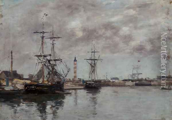 The Port of Deauville II Oil Painting - Eugene Boudin