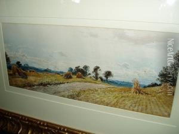 Harvest Landscape Oil Painting - William Collingwood Smith